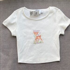 Princess Polly White Kids Tee with Deer Design